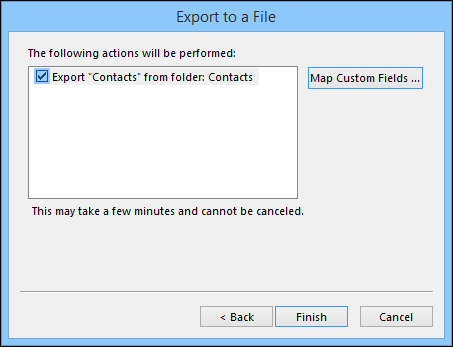 How to export contacts from outlook to gmail step 5