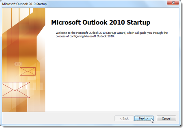 How to Setup Outlook 2010 (POP3) Step 1