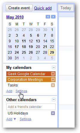 View your google calendar in your outlook step 1