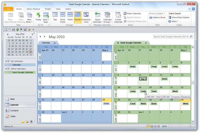 View your google calendar in your outlook step 9
