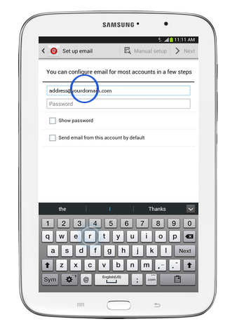 How to Configure Email in Android Devices step 6
