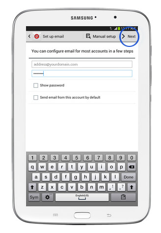 How to Configure Email in Android Devices step 8
