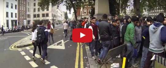 New iPhone Day Line on Regent Street Apple Store